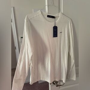 EverForward Long sleeve Slub Tee - White Medium Mens